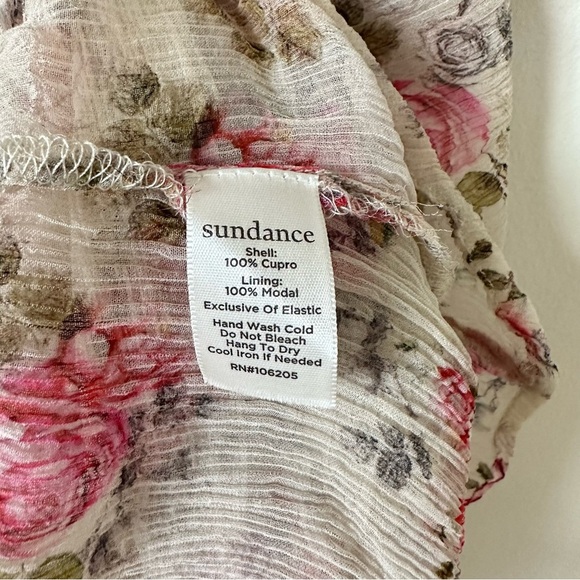 Sundance Amelia Floral Sheer Long Sleeve Button Down Blouse Size S - Picture 7 of 7